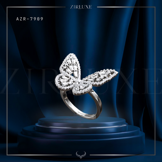 Beautiful Butterfly Zircon Ring