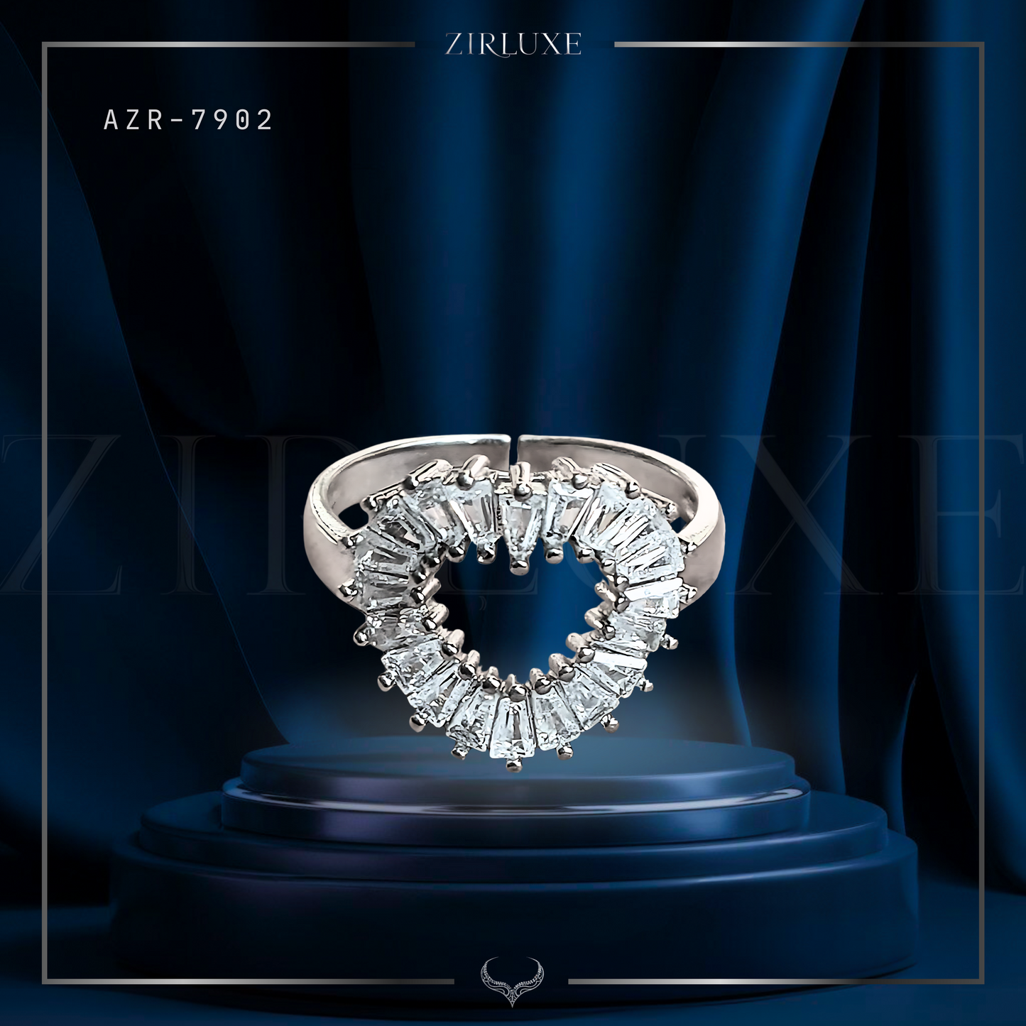 Heart-shaped Zircon Ring