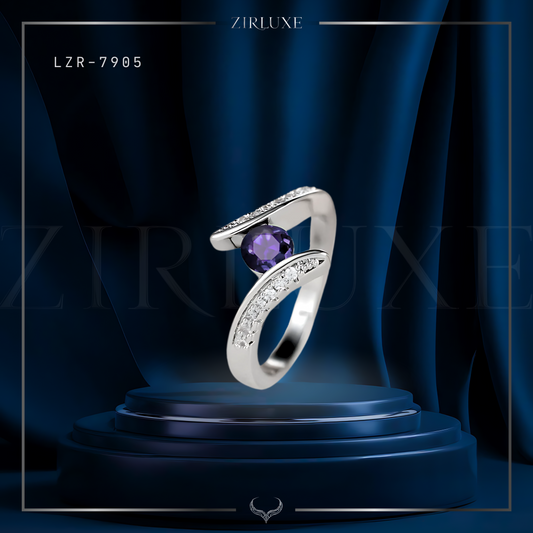 Celestial Amethyst Elegance Ring