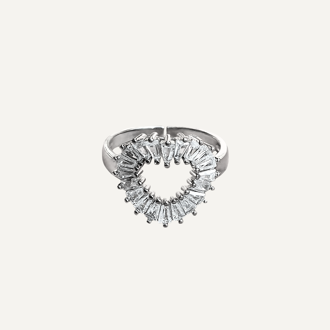 Royal Heart Hollow Ring