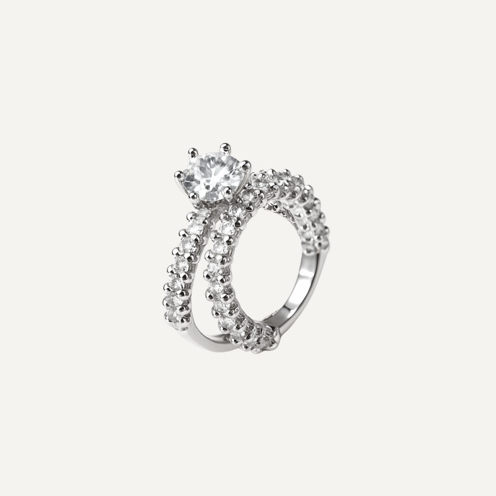 Solitaire Dream Double Ring