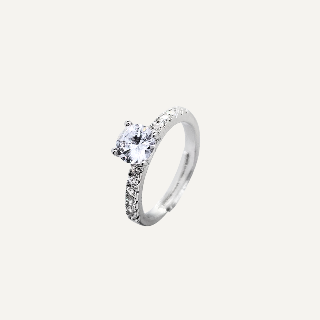 Sleek Aurora Solitaire Ring