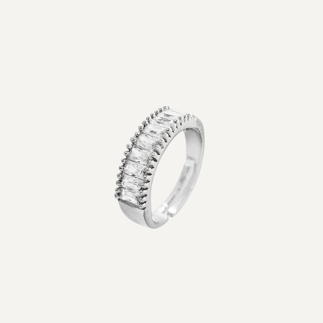 Sleek Spark Zircon Ring