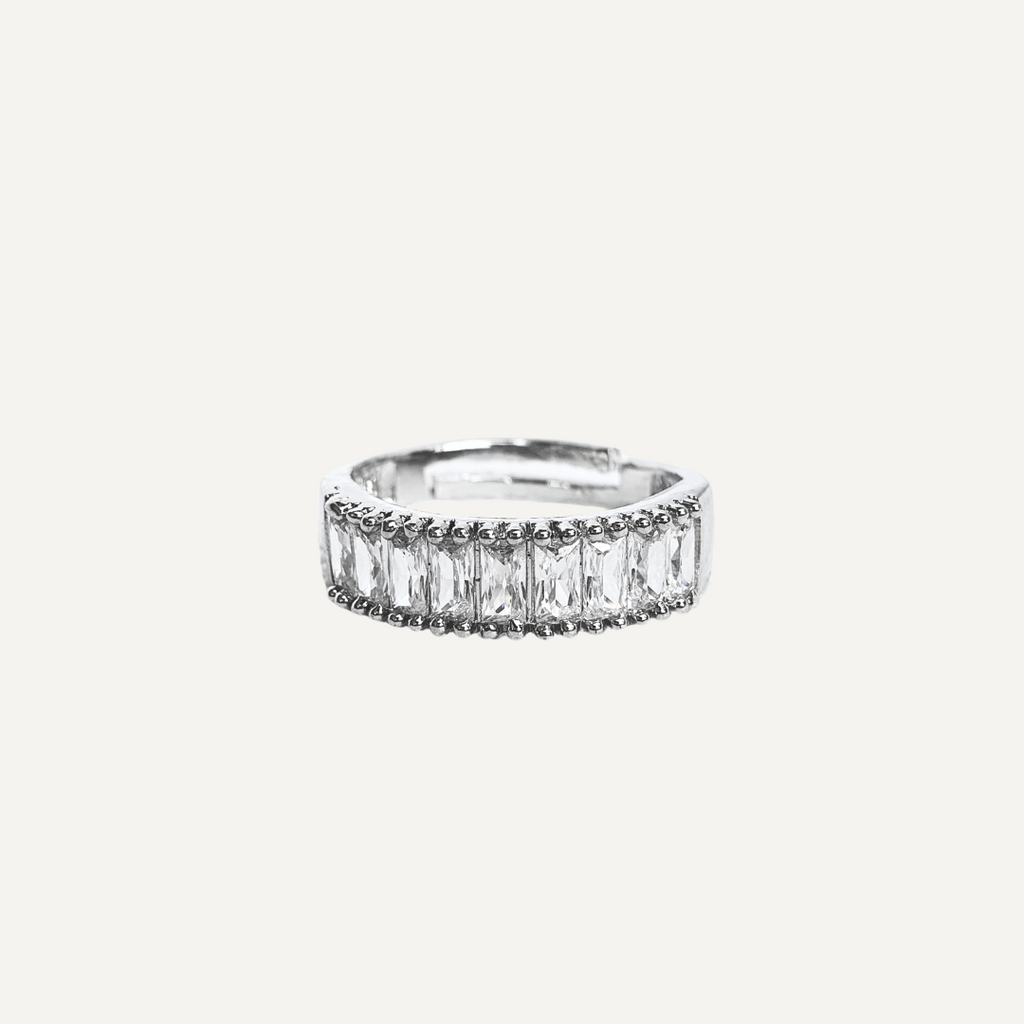 Sleek Spark Zircon Ring
