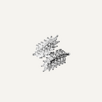 Zirconia Double Leaf Ring