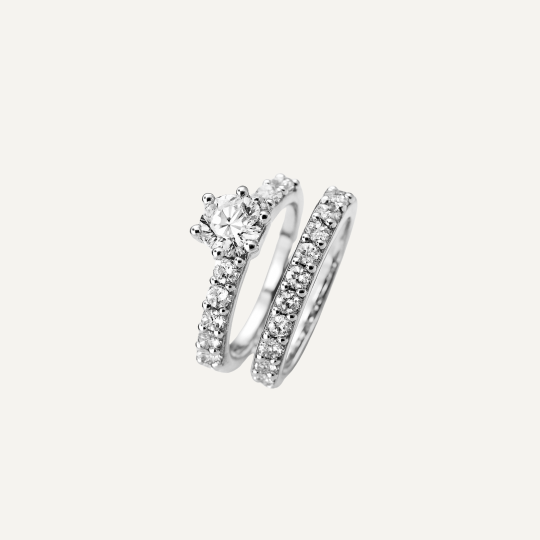 Solitaire Dream Double Ring