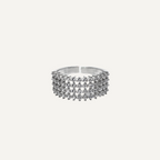 Four-row Zirconia Band Ring